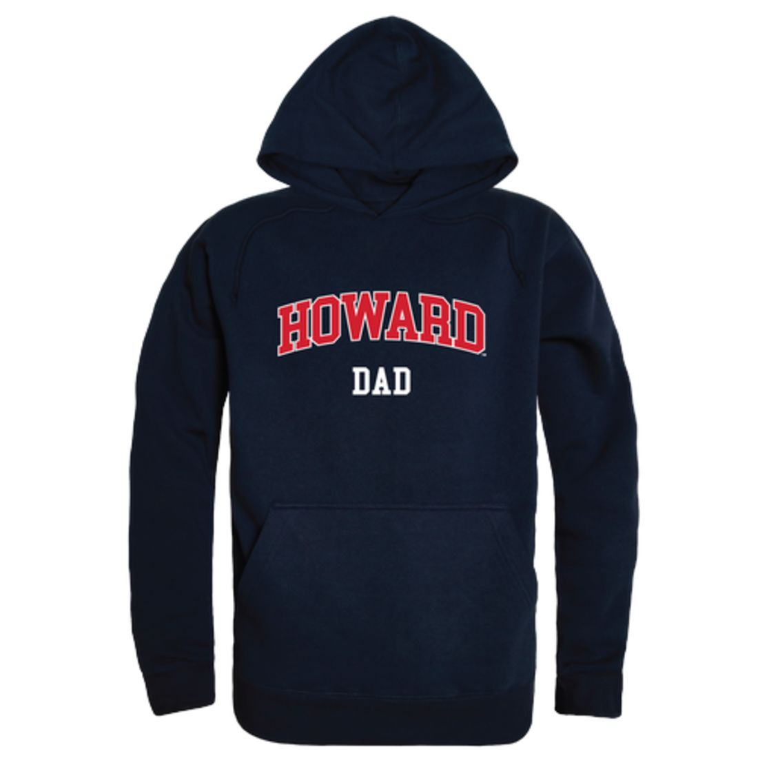 Howard University Bison Dad Fleece Hoodie Sweatshirts Heather Grey-Campus-Wardrobe