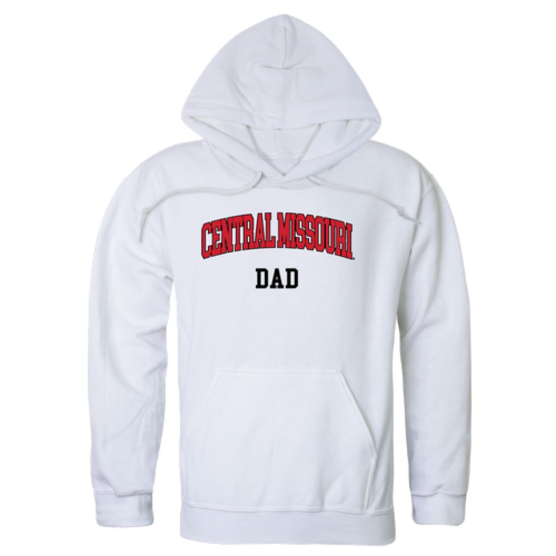 UCM University of Central Missouri Mules Dad Fleece Hoodie Sweatshirts Heather Grey-Campus-Wardrobe