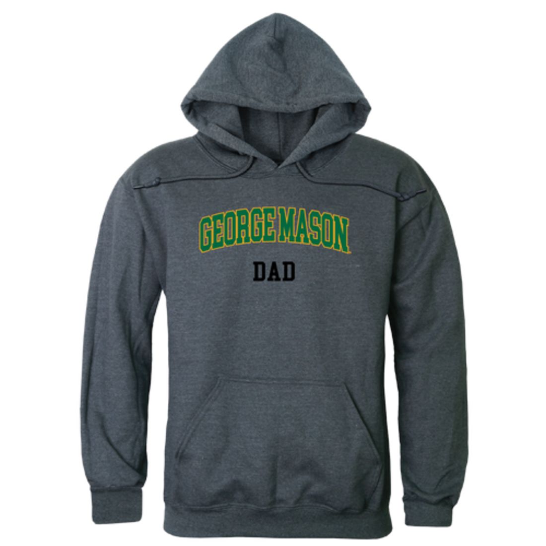 W Republic GMU George Mason University Patriots Dad Fleece Hoodie Sweatshirts Heather Charcoal, Heather Charcoal / XX-Large