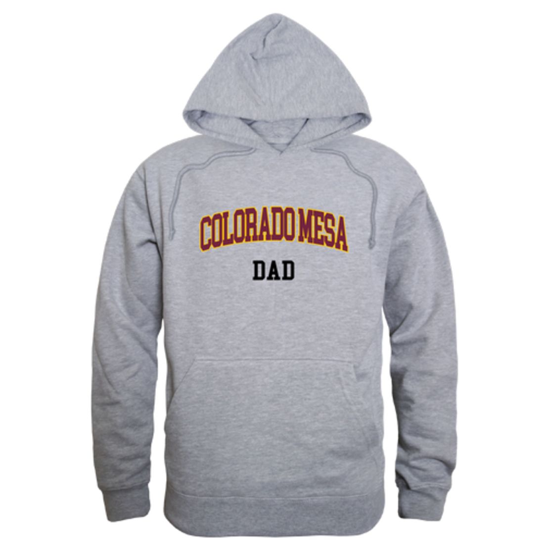 CMU Colorado Mesa University Maverick Dad Fleece Hoodie Sweatshirts Heather Grey-Campus-Wardrobe