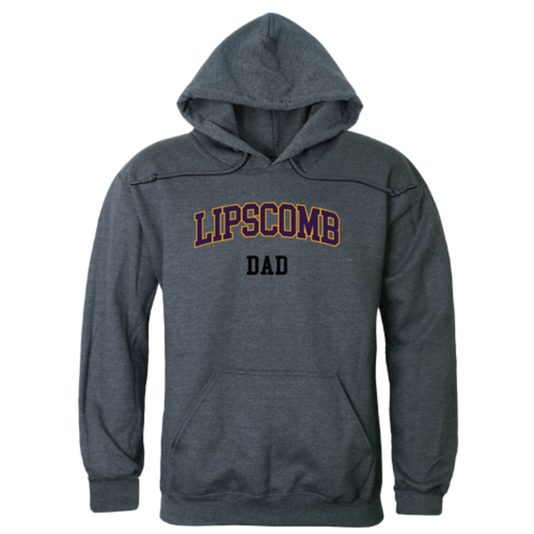 Lipscomb University Bisons Dad Fleece Hoodie Sweatshirts Heather Charcoal-Campus-Wardrobe