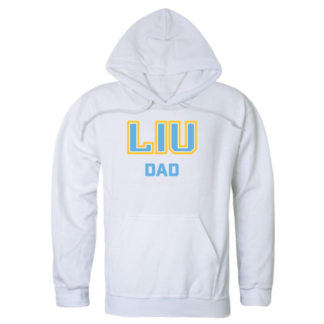 LIU Long Island University Post Pioneers Dad Fleece Hoodie Sweatshirts Heather Charcoal-Campus-Wardrobe