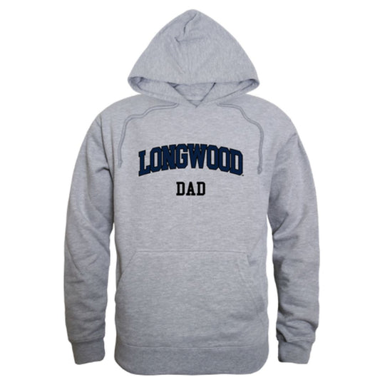 Longwood University Lancers Dad Fleece Hoodie Sweatshirts Heather Grey-Campus-Wardrobe