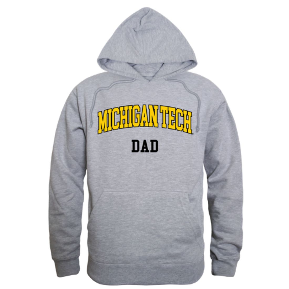 Michigan Technological University Huskies Dad Fleece Hoodie Sweatshirts Black-Campus-Wardrobe