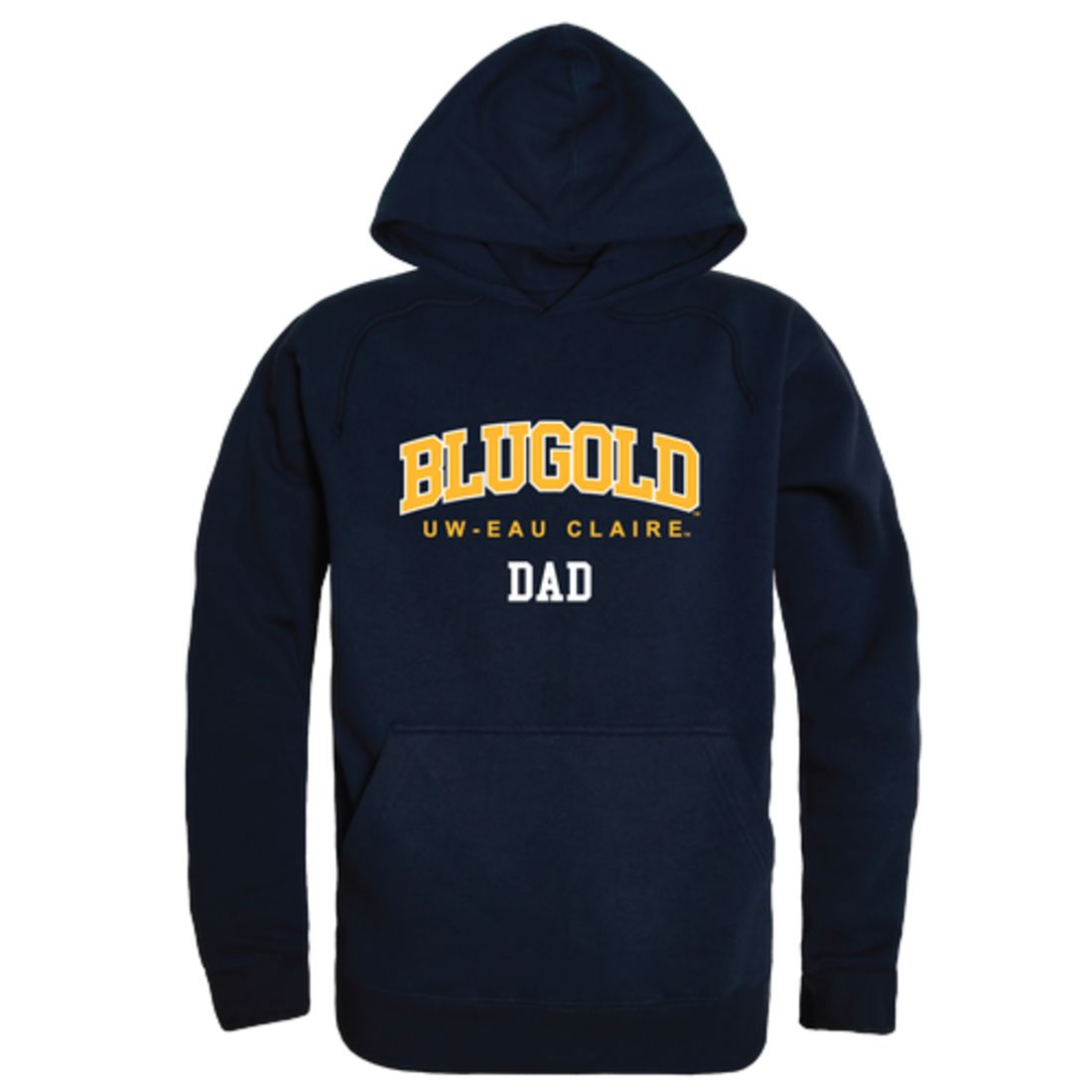 UWEC University of Wisconsin-Eau Claire Blugolds Dad Fleece Hoodie Sweatshirts Heather Grey-Campus-Wardrobe
