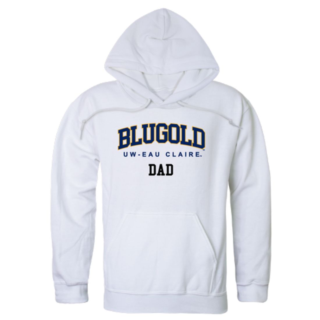 UWEC University of Wisconsin-Eau Claire Blugolds Dad Fleece Hoodie Sweatshirts Heather Grey-Campus-Wardrobe