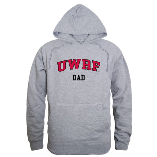 UWRF University of Wisconsin River Falls Falcons Dad Fleece Hoodie Sweatshirts Heather Grey-Campus-Wardrobe