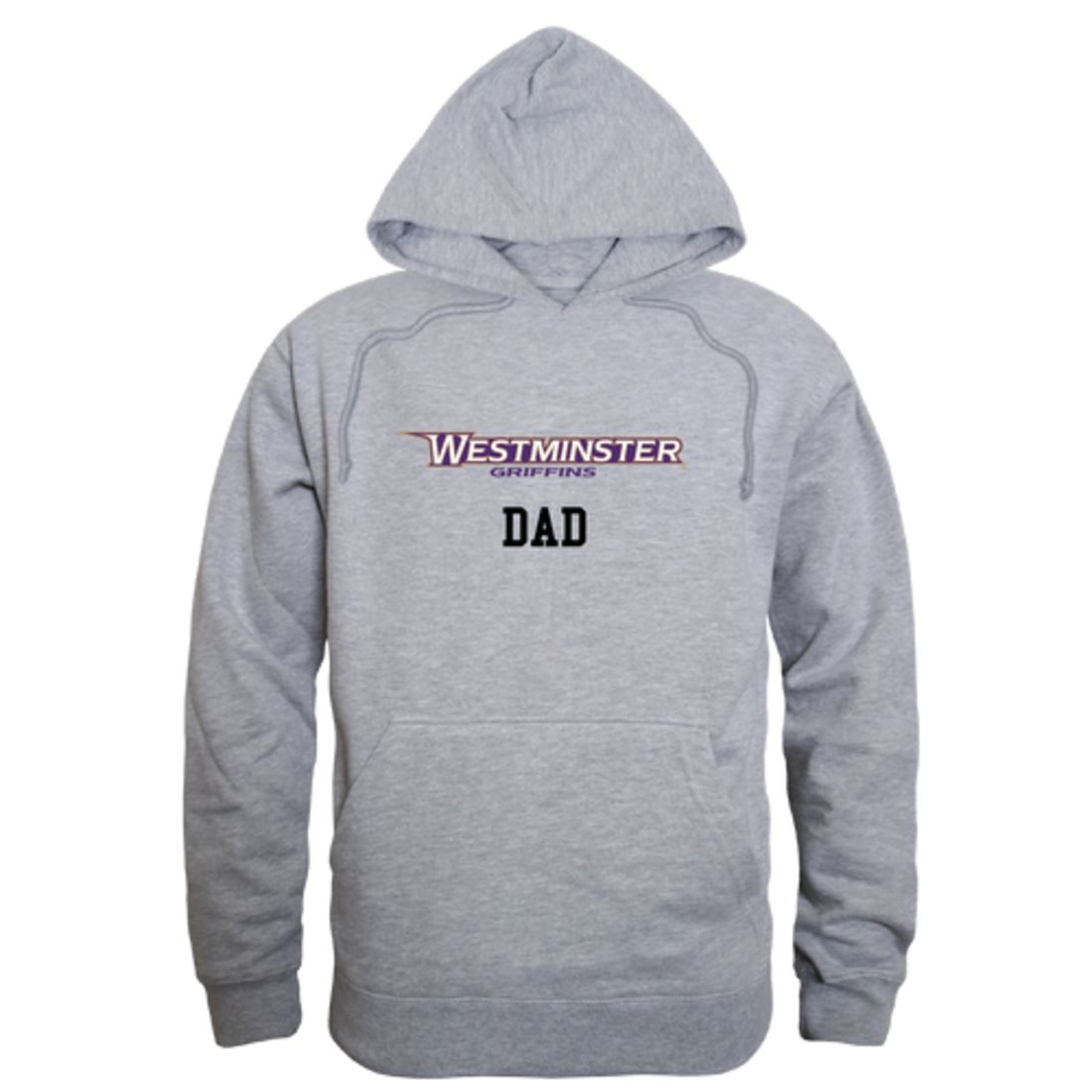 Westminster College Griffins Dad Fleece Hoodie Sweatshirts Heather Charcoal-Campus-Wardrobe