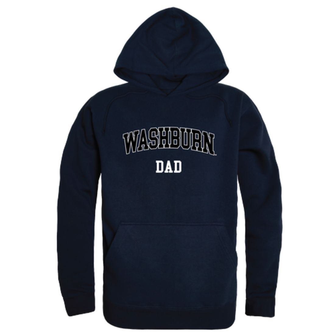 Washburn University Ichabods Dad Fleece Hoodie Sweatshirts Heather Grey-Campus-Wardrobe