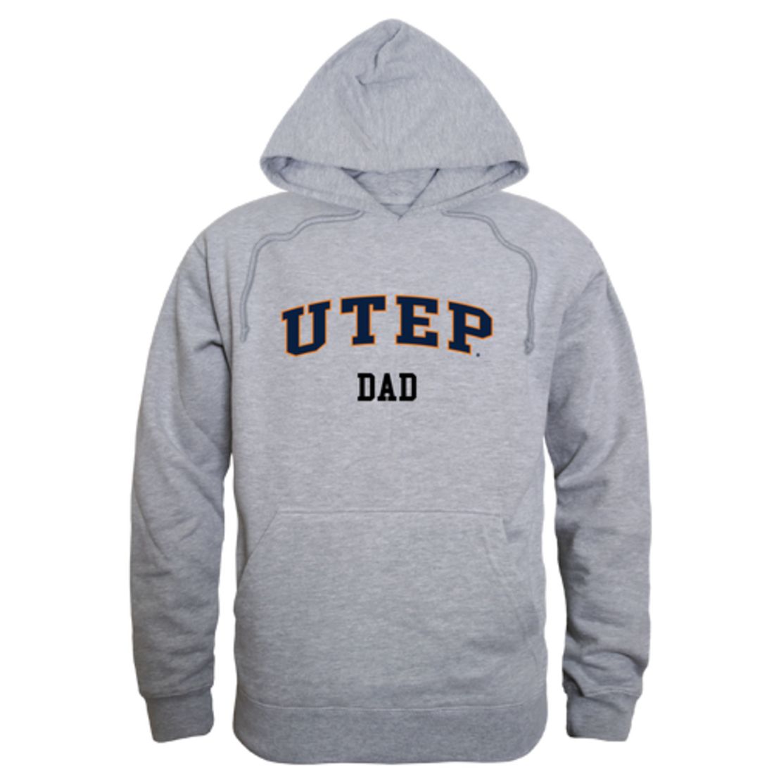 UTEP University of Texas at El Paso Miners Dad Fleece Hoodie Sweatshirts Heather Grey-Campus-Wardrobe
