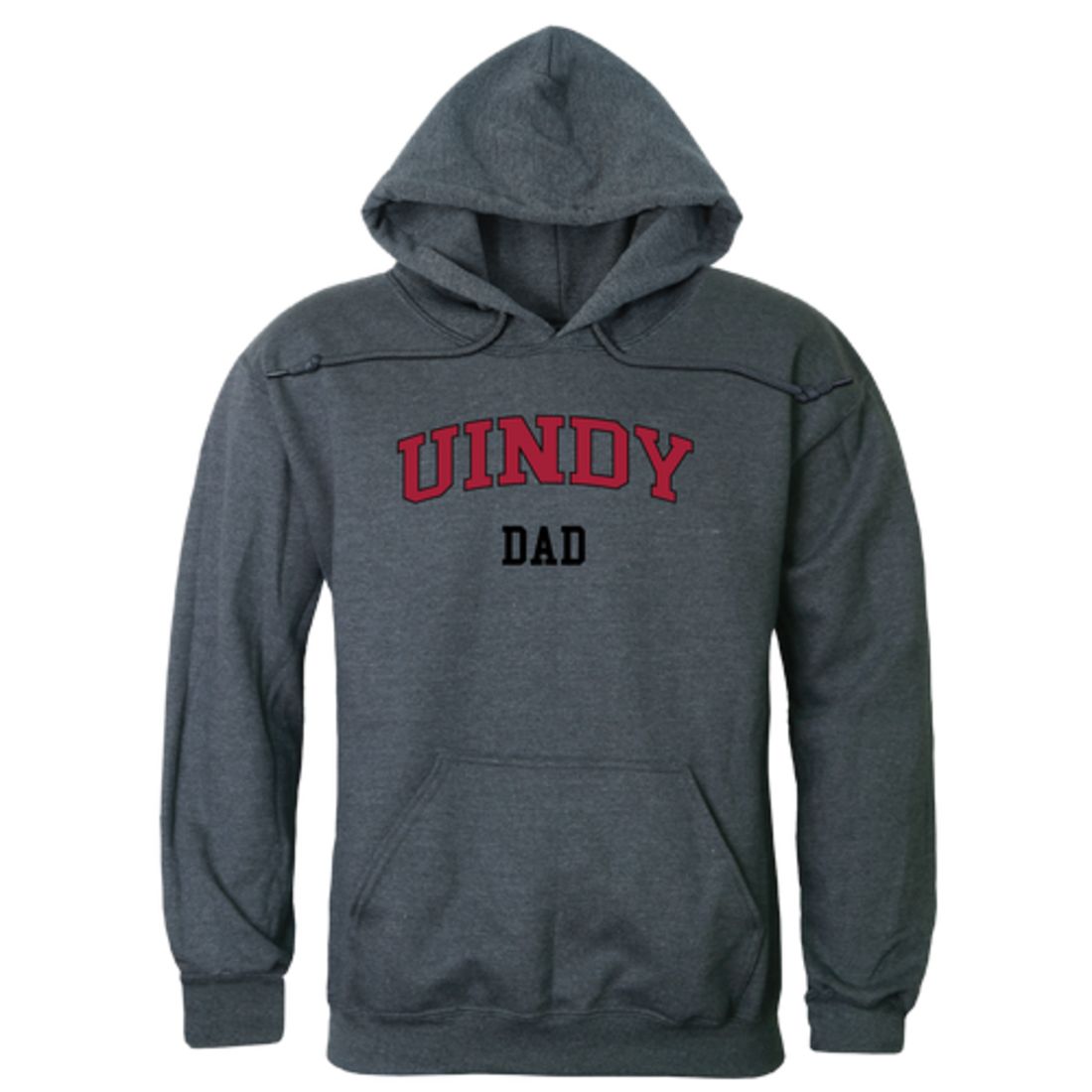 UIndy University of Indianapolis Greyhounds Dad Fleece Hoodie Sweatshirts Heather Charcoal-Campus-Wardrobe