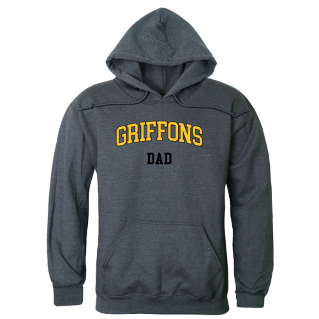 MWSU Missouri Western State University Griffons Dad Fleece Hoodie Sweatshirts Heather Charcoal-Campus-Wardrobe
