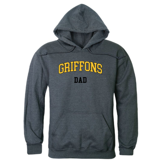 MWSU Missouri Western State University Griffons Dad Fleece Hoodie Sweatshirts Heather Charcoal-Campus-Wardrobe