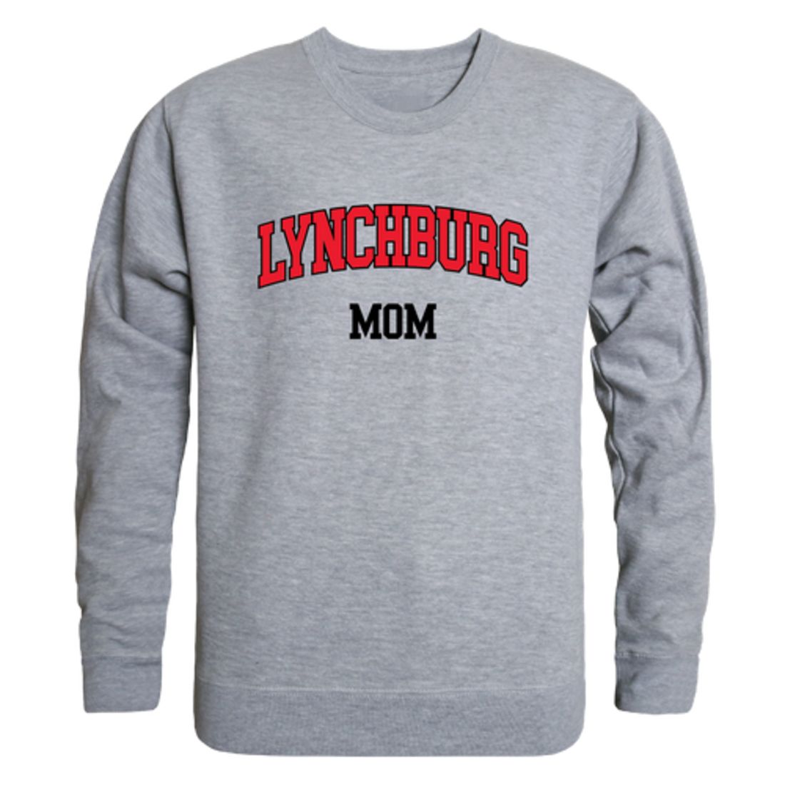 Lynchburg College Hornets Mom Fleece Crewneck Pullover Sweatshirt Heather Grey Small-Campus-Wardrobe