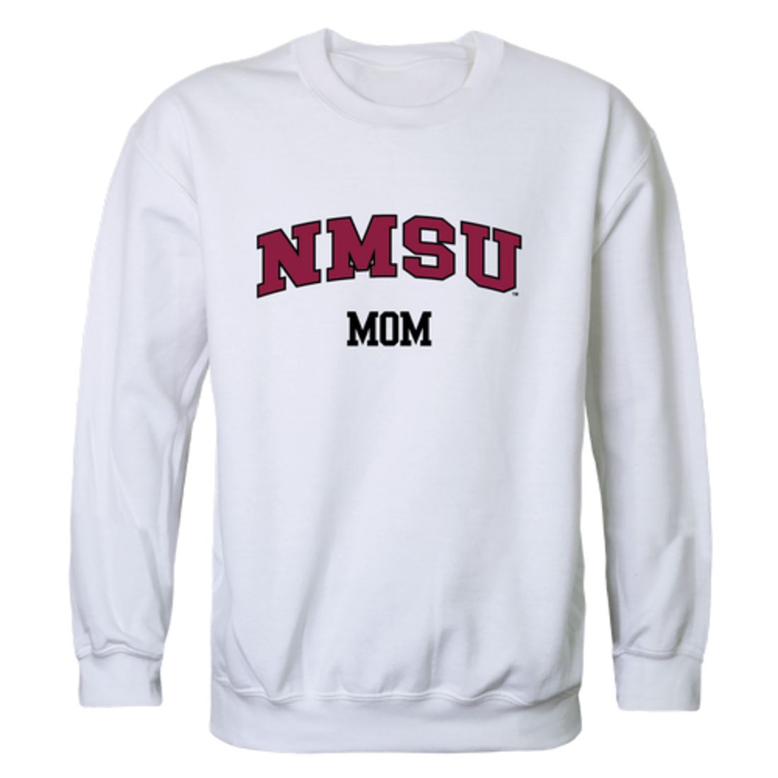 NMSU New Mexico State University Aggies Mom Fleece Crewneck Pullover Sweatshirt Heather Grey Small-Campus-Wardrobe