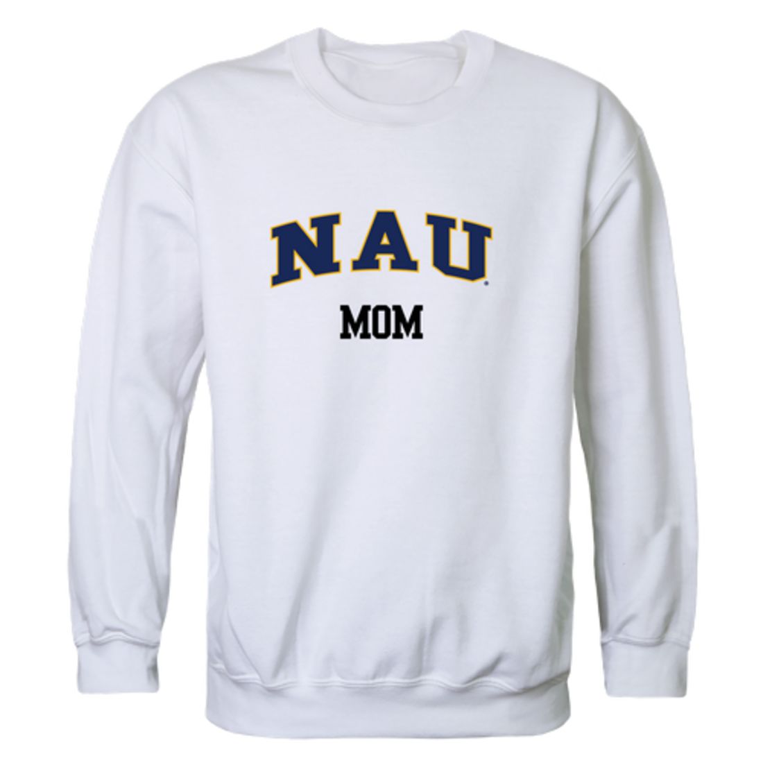 NAU Northern Arizona University Lumberjacks Mom Fleece Crewneck Pullover Sweatshirt Heather Grey Small-Campus-Wardrobe
