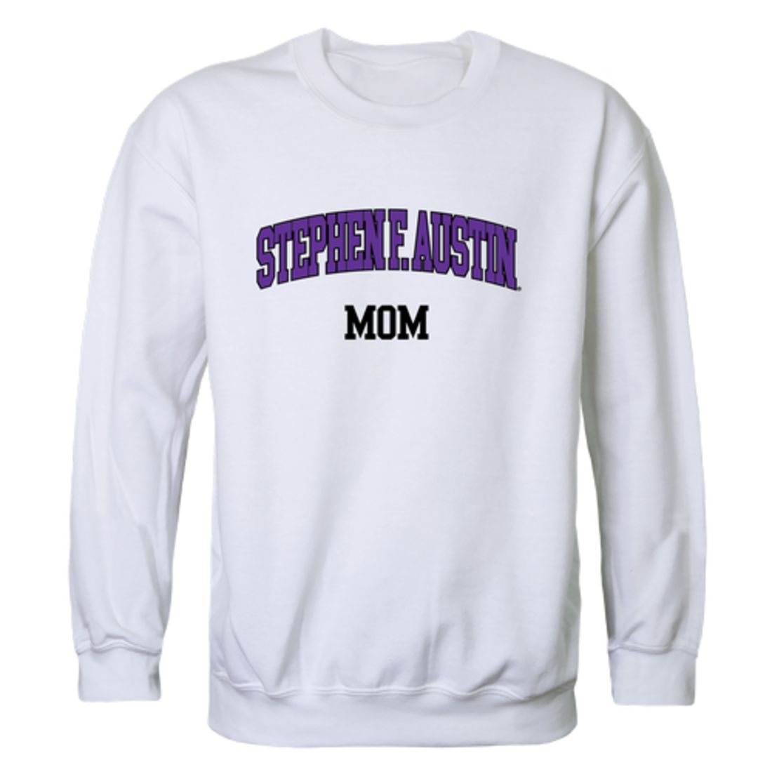 Stephen F. Austin State University Lumberjacks Mom Fleece Crewneck Pullover Sweatshirt Heather Charcoal Small-Campus-Wardrobe