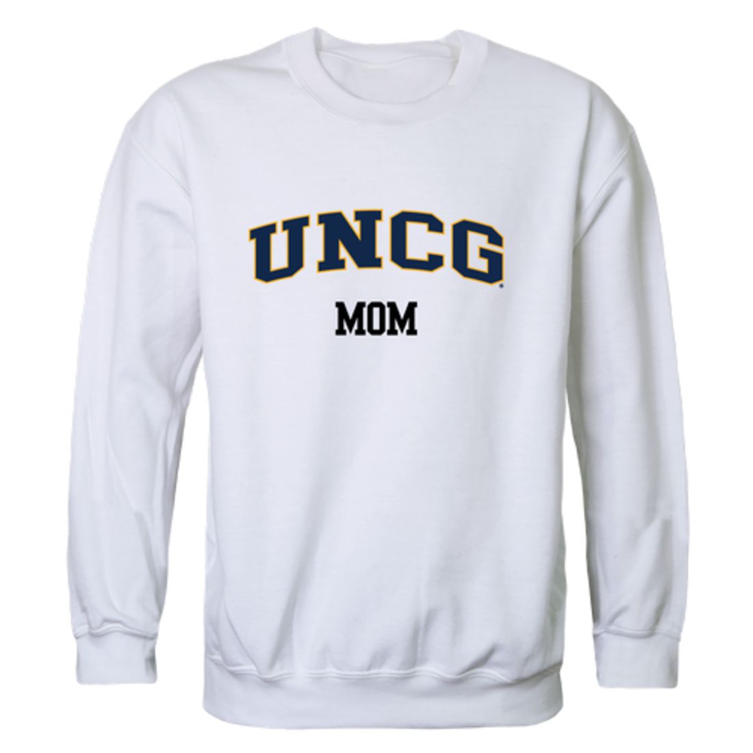 UNCG University of North Carolina at Greensboro Spartans Mom Fleece Crewneck Pullover Sweatshirt Heather Grey Small-Campus-Wardrobe