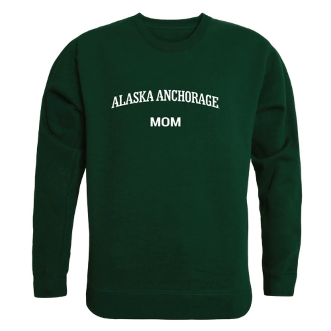 UAA University of Alaska Anchorage Sea Wolves Mom Fleece Crewneck Pullover Sweatshirt Forest Small-Campus-Wardrobe