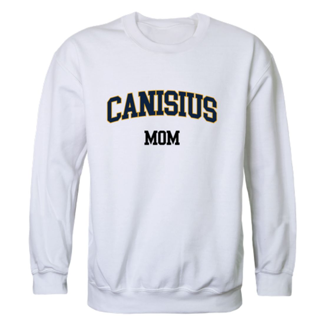 Canisius College Golden Griffins Mom Fleece Crewneck Pullover Sweatshirt Heather Grey Small-Campus-Wardrobe