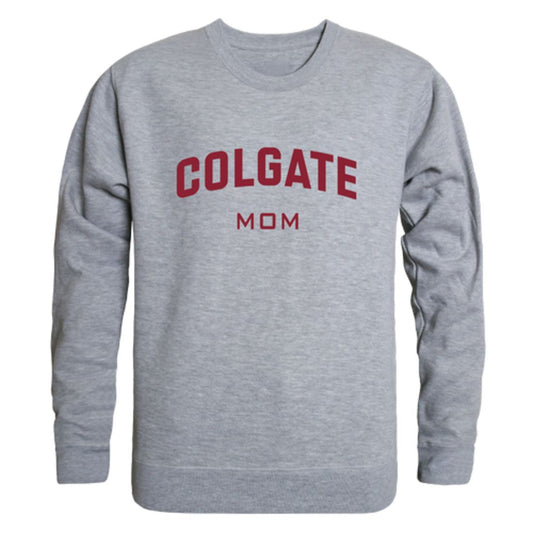 Colgate University Raider Mom Fleece Crewneck Pullover Sweatshirt Heather Grey Small-Campus-Wardrobe