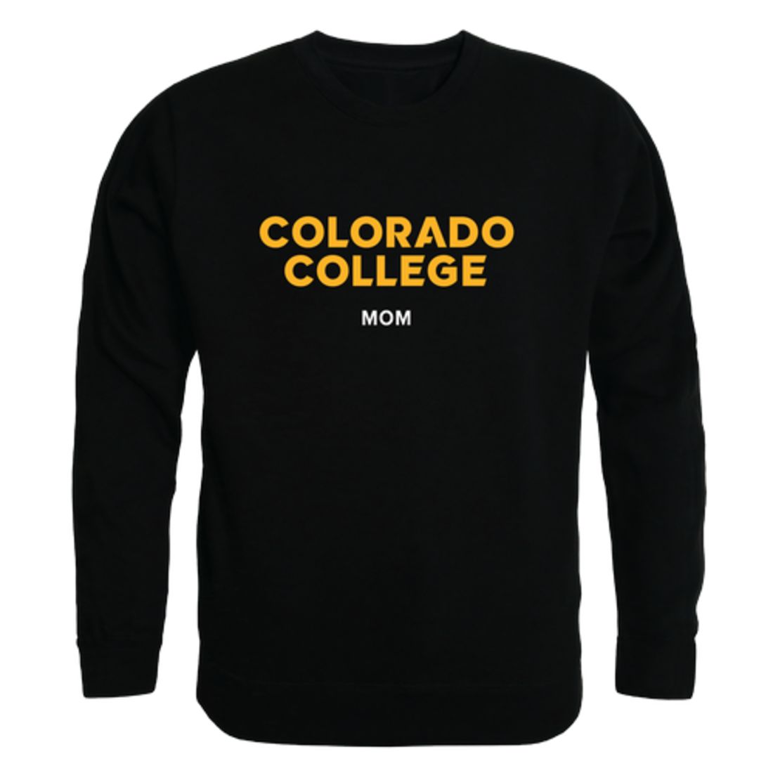Colorado College CC Tigers Mom Fleece Crewneck Pullover Sweatshirt Black Small-Campus-Wardrobe