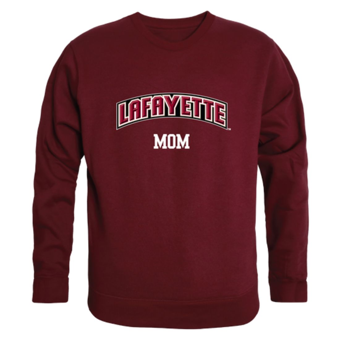 Lafayette College Leopards Mom Fleece Crewneck Pullover Sweatshirt Heather Grey Small-Campus-Wardrobe