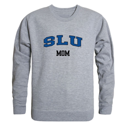SLU Saint Louis University Billikens Mom Fleece Crewneck Pullover Sweatshirt Heather Grey Small-Campus-Wardrobe