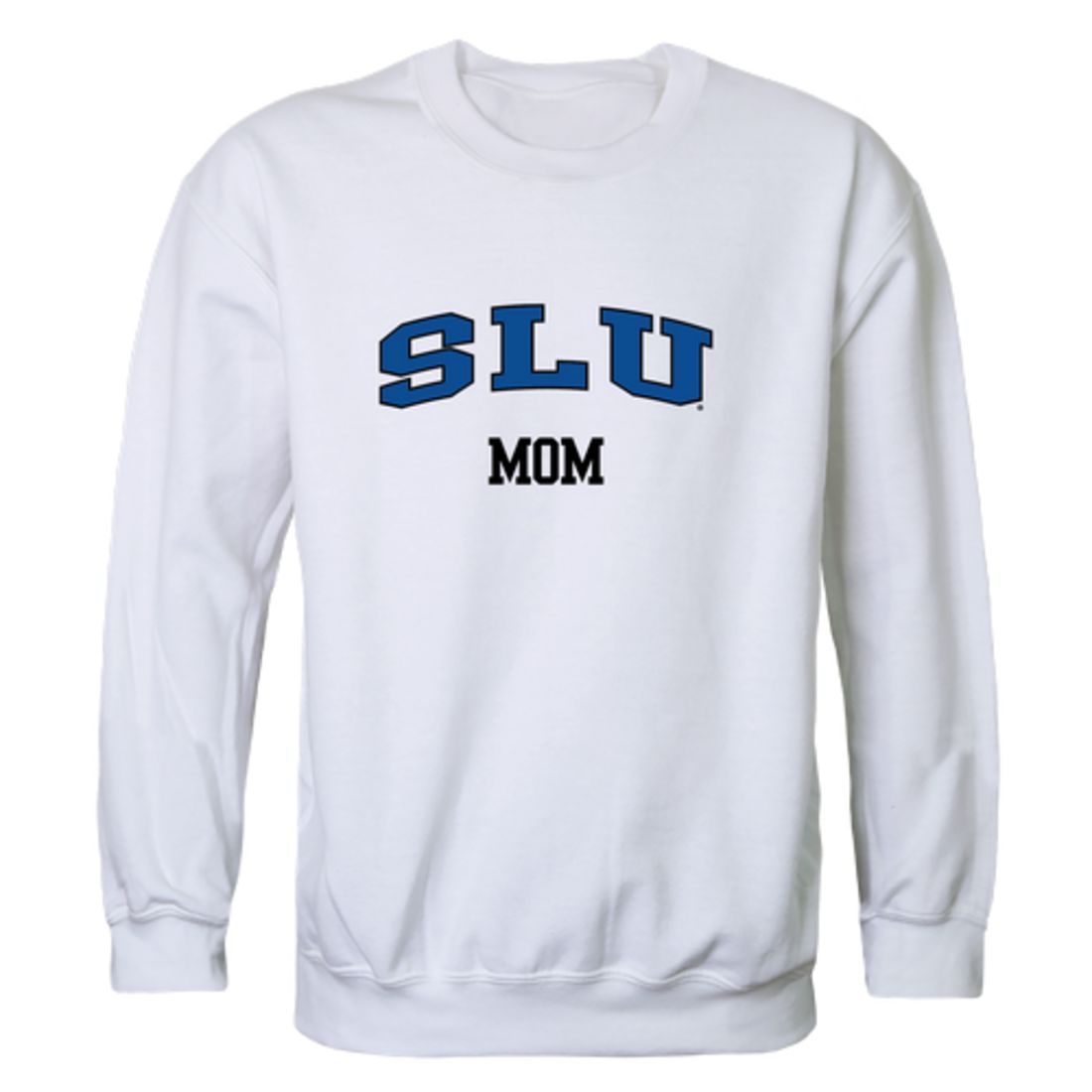 SLU Saint Louis University Billikens Mom Fleece Crewneck Pullover Sweatshirt Heather Grey Small-Campus-Wardrobe