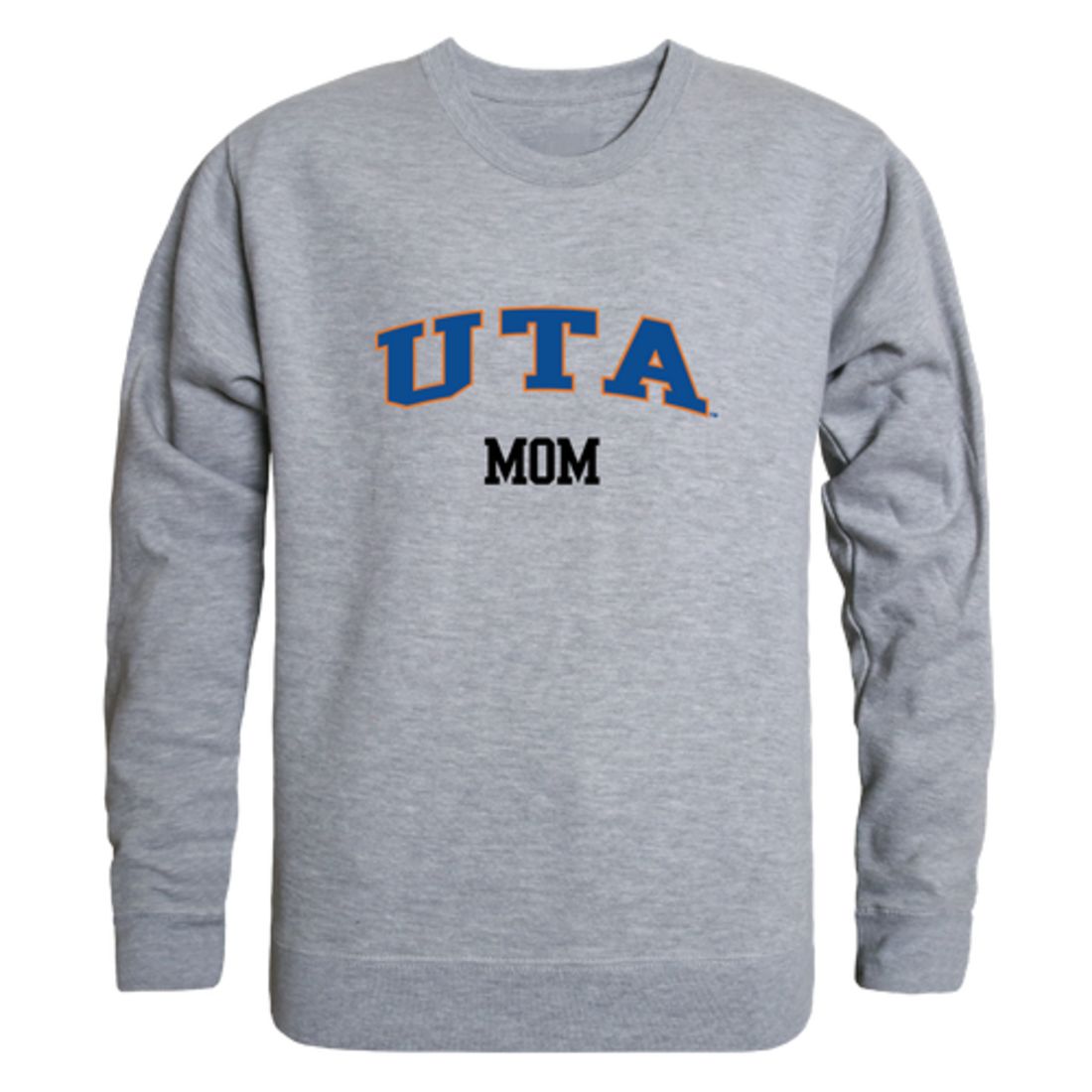 UTA University of Texas at Arlington Mavericks Mom Fleece Crewneck Pullover Sweatshirt Heather Grey Small-Campus-Wardrobe