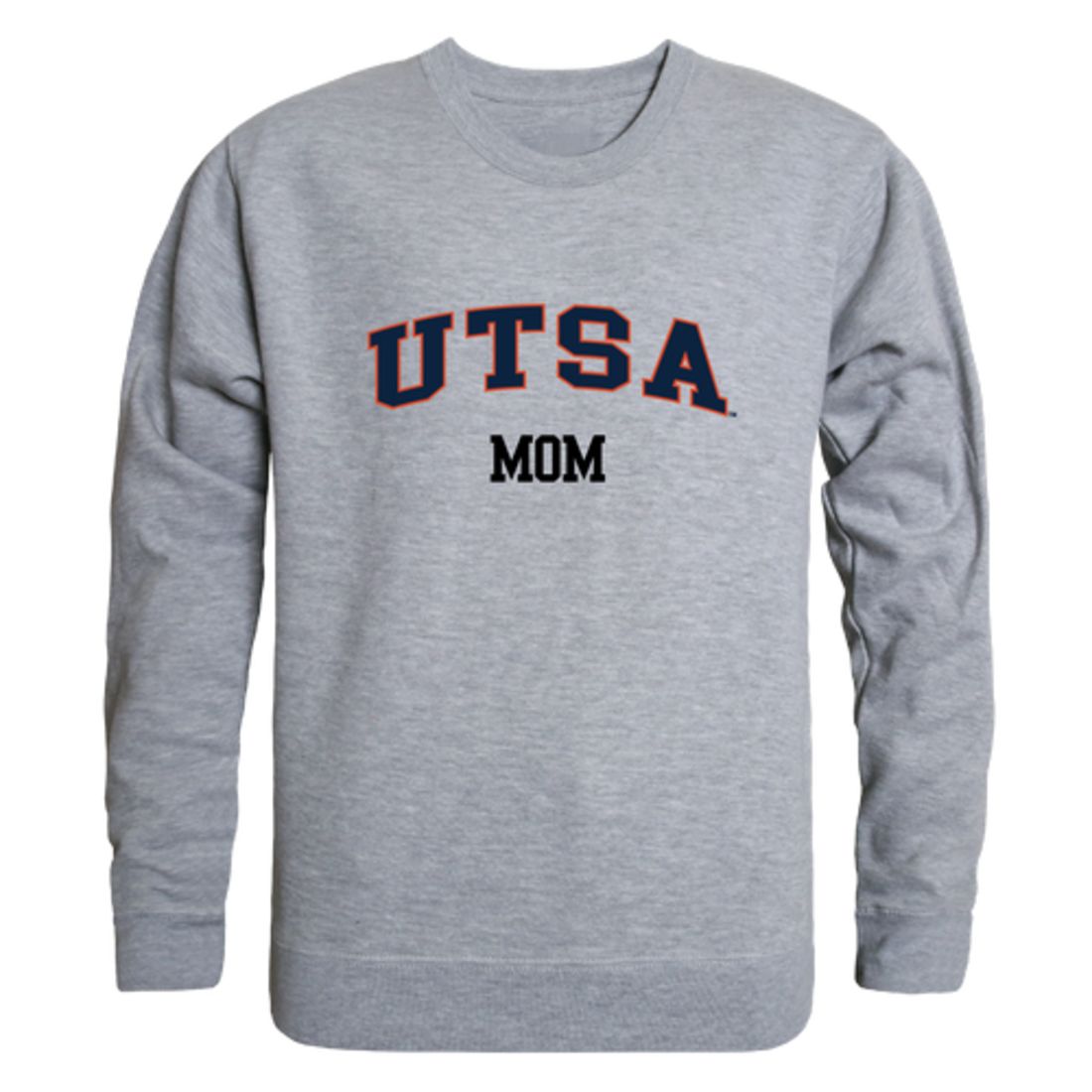 UTSA University of Texas at San Antonio Roadrunners Mom Fleece Crewneck Pullover Sweatshirt Heather Grey Small-Campus-Wardrobe