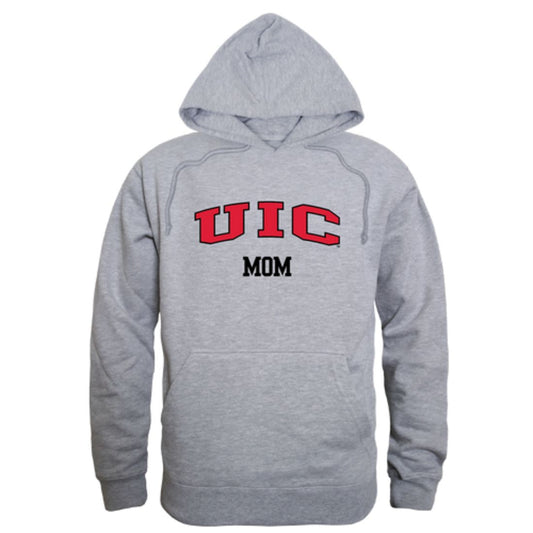 UIC University of Illinois at Chicago Flames Mom Fleece Hoodie Sweatshirts Heather Grey-Campus-Wardrobe