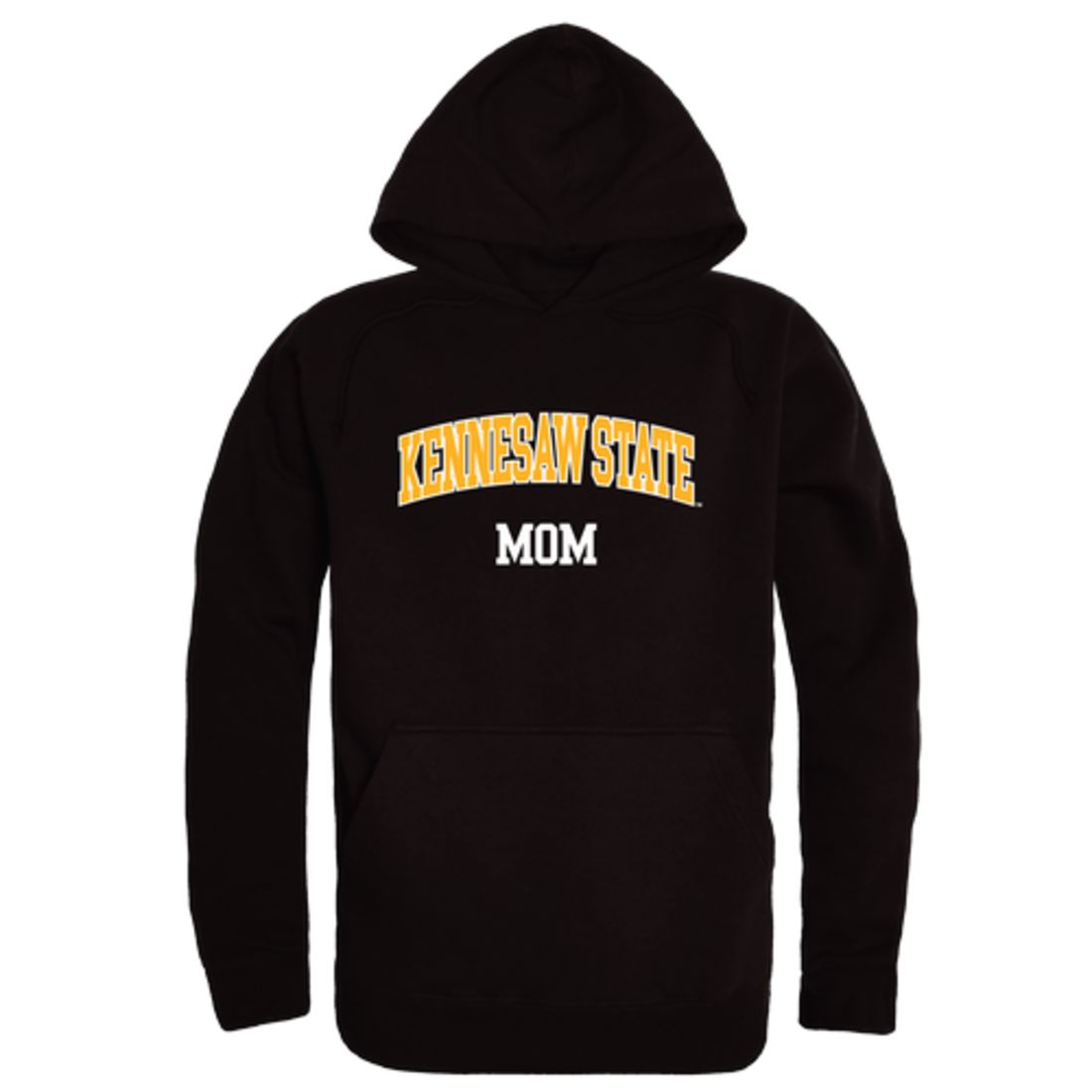KSU Kennesaw State University Owls Mom Fleece Hoodie Sweatshirts Black-Campus-Wardrobe