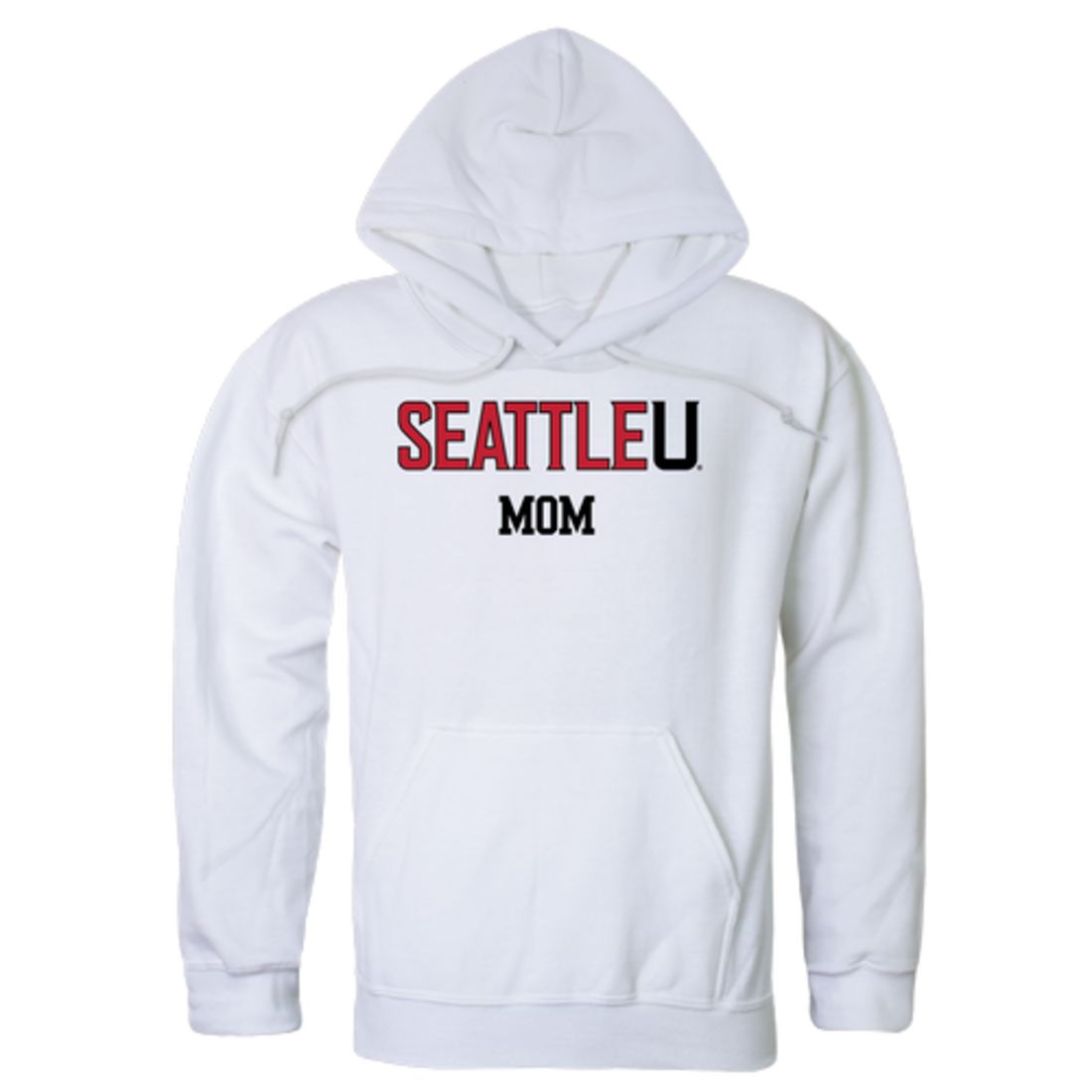 Seattle University Redhawks Mom Fleece Hoodie Sweatshirts Heather Grey-Campus-Wardrobe