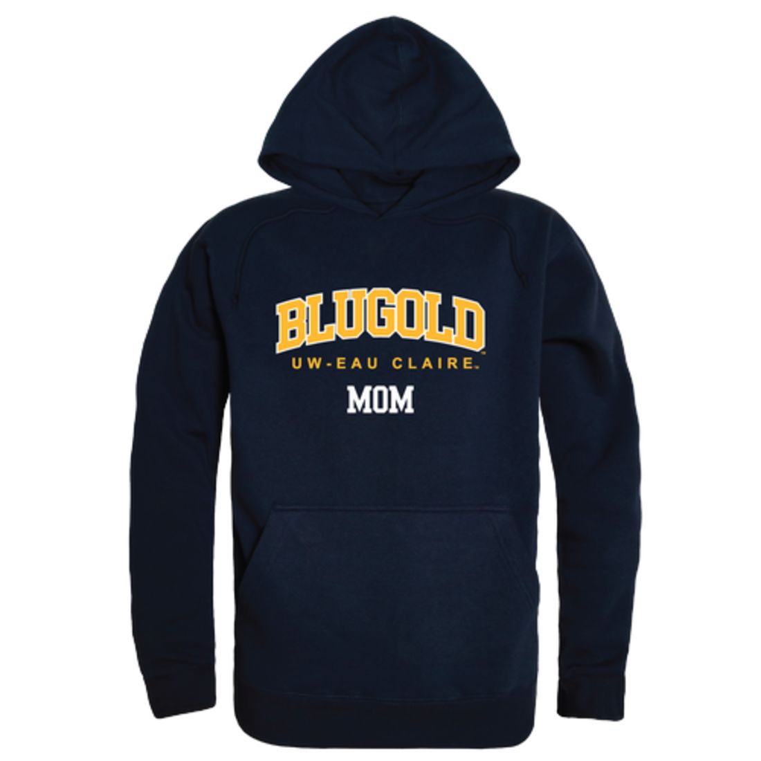 UWEC University of Wisconsin-Eau Claire Blugolds Mom Fleece Hoodie Sweatshirts Heather Grey-Campus-Wardrobe