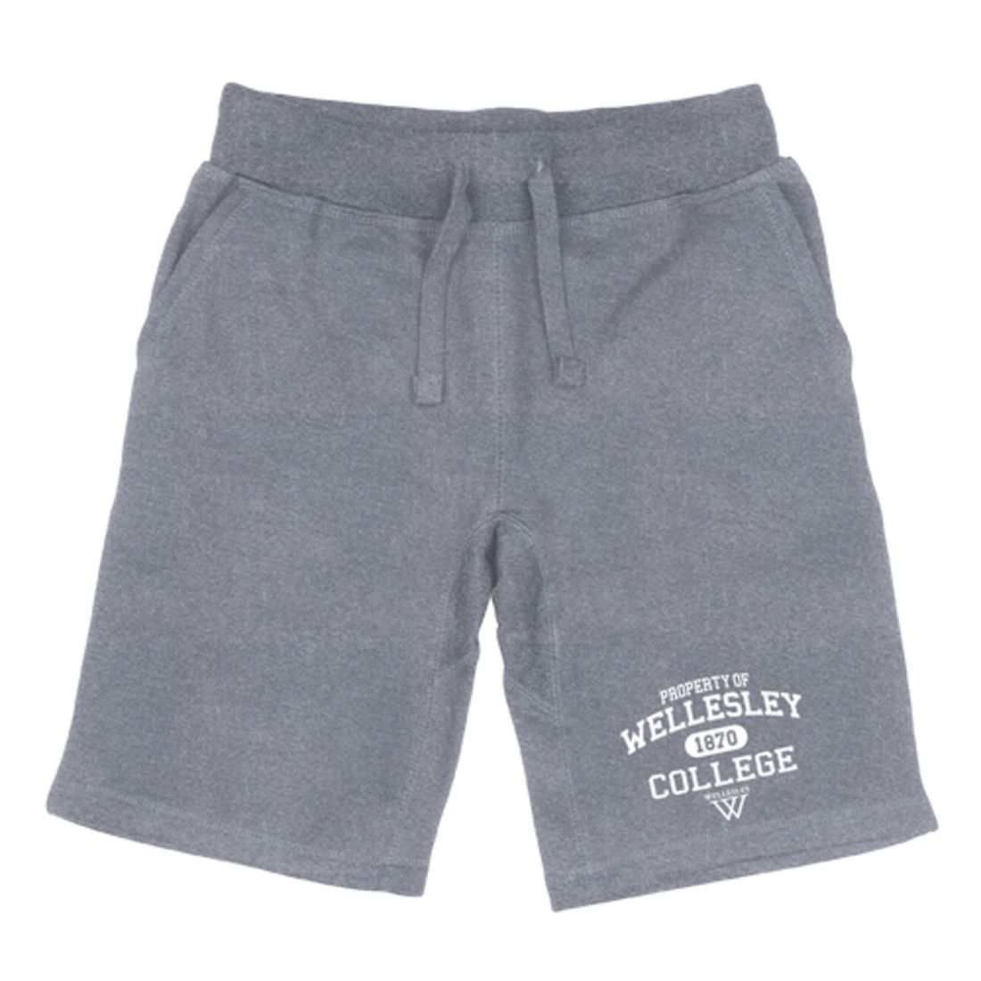 Wellesley College Blue Property Shorts Fleece Drawstring