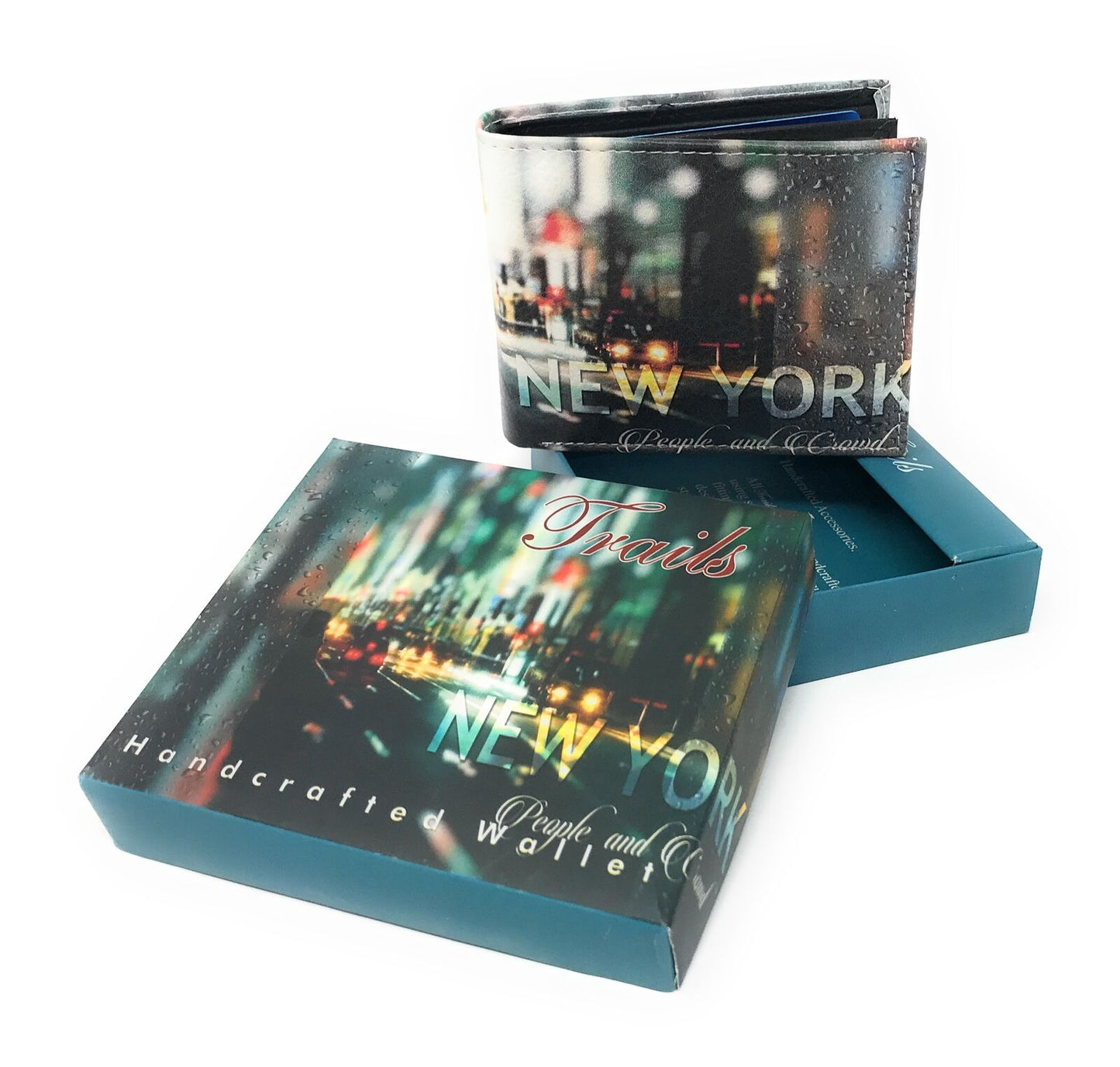 Urban Trendy NY Fashion Bifold Printed Wallets In Gift Box Mens Womens Kids-UNCATEGORIZED-Empire Cove-FC-NEW YORK NIGHT-Casaba Shop