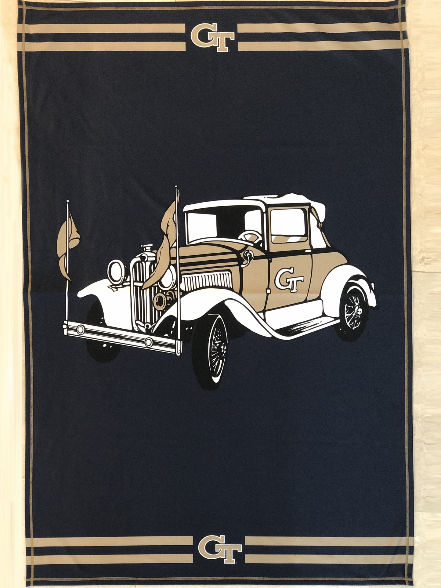 Utah State Aggies USU Game Day Soft Premium Fleece Navy Throw Blanket 40 x 58 Logo and Stripes