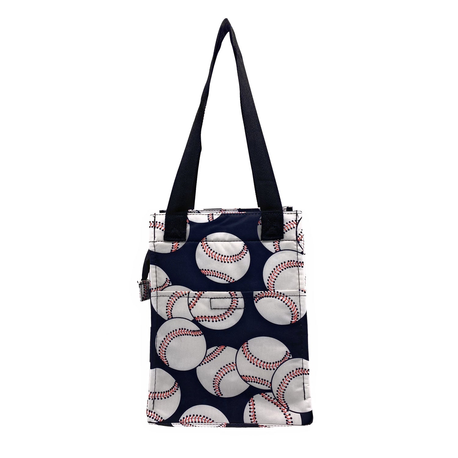 Monogrammed Insulated Lunch Tote - BLACK/WHITE