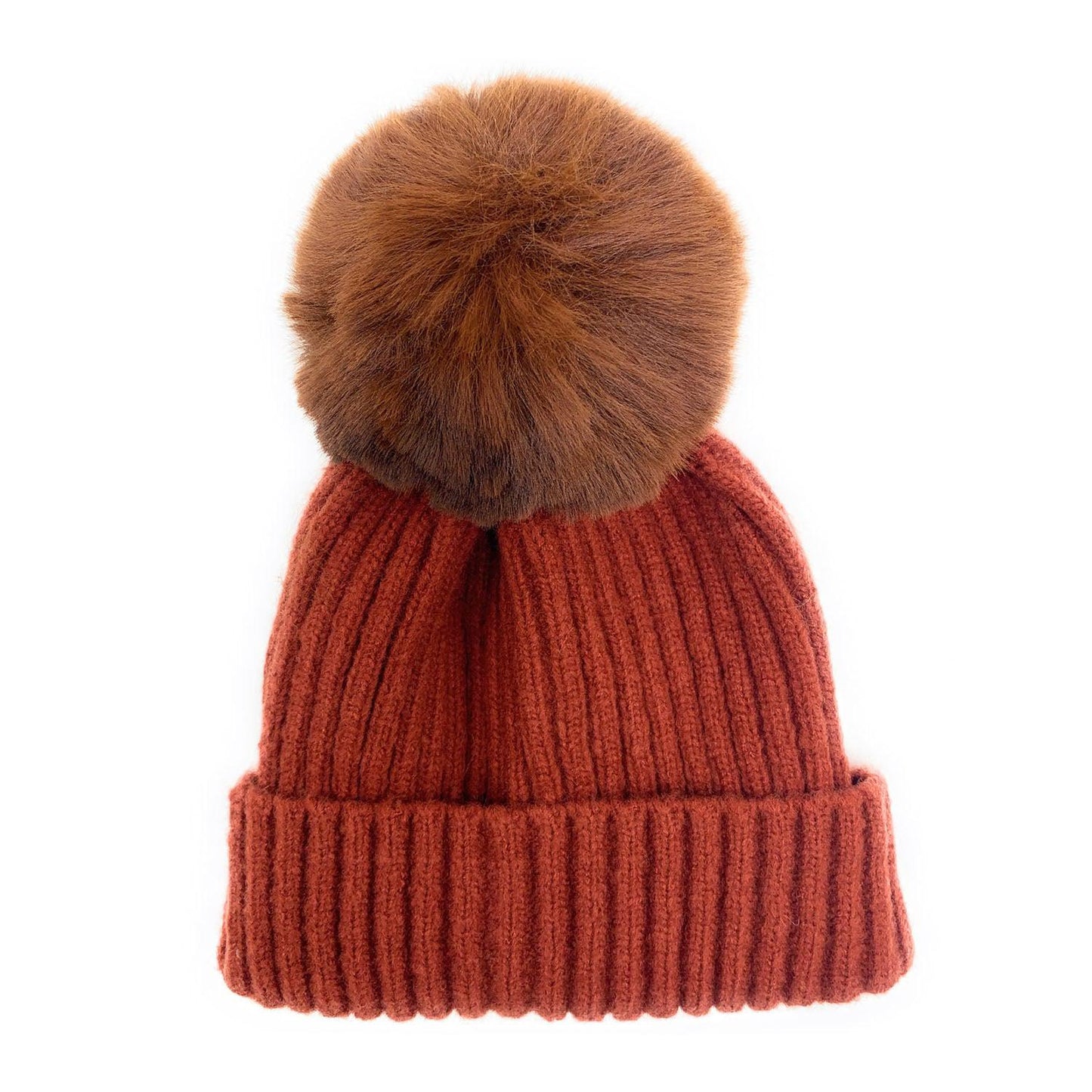 Empire Cove Winter Kids Boys Girls Cable Knit Cuff Beanie with Pom Pom-UNCATEGORIZED-Empire Cove-Beige-Casaba Shop