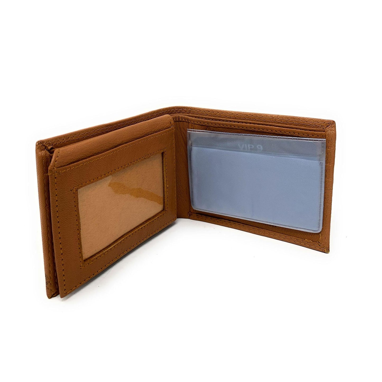 Empire Cove VIP Classic Genuine Leather Slim Bifold Wallets Flip Up ID-Wallets-Empire Cove-Black-Casaba Shop