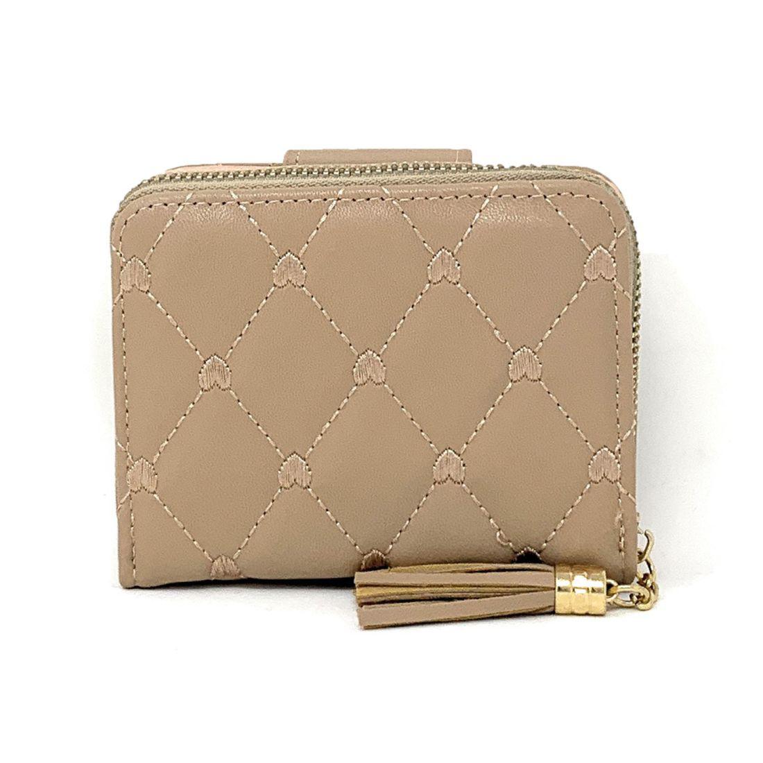 Empire Cove Womens Bifold Quilted Heart Rhinestone Wallets Ladies Teens-UNCATEGORIZED-Empire Cove-Black-Casaba Shop