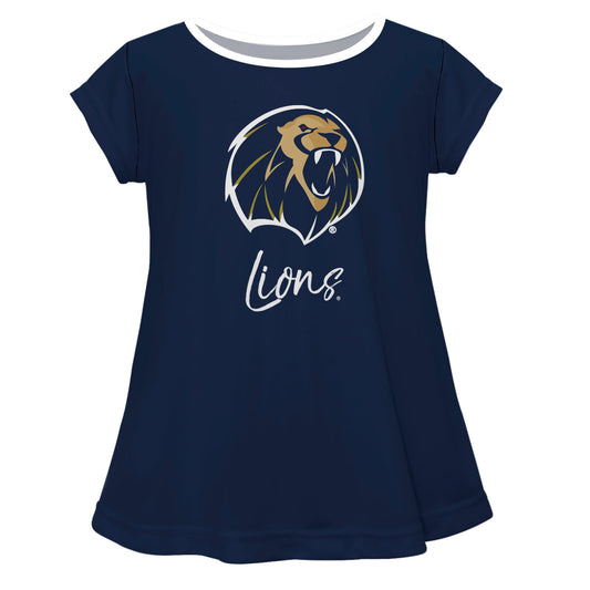 Arkansas Fort Smith UAFS Lions Girls Game Day Short Sleeve Navy Laurie Top by Vive La Fete