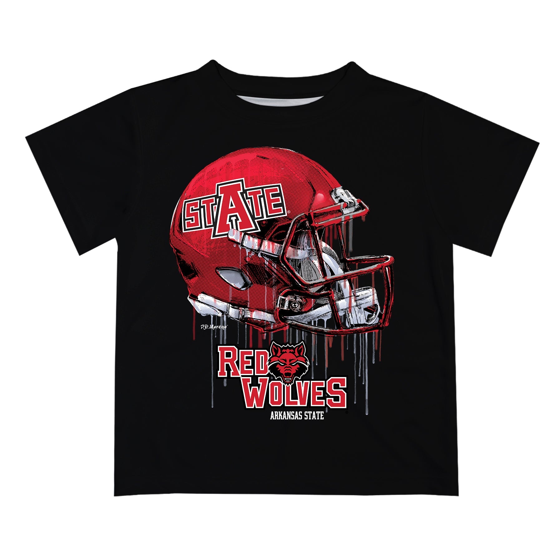 black and red football helmet arkansas state Wolves Original Dripping T-Shirt for Boys by Vive La Fete and sports fans of all ages Arkansas State football unveils new