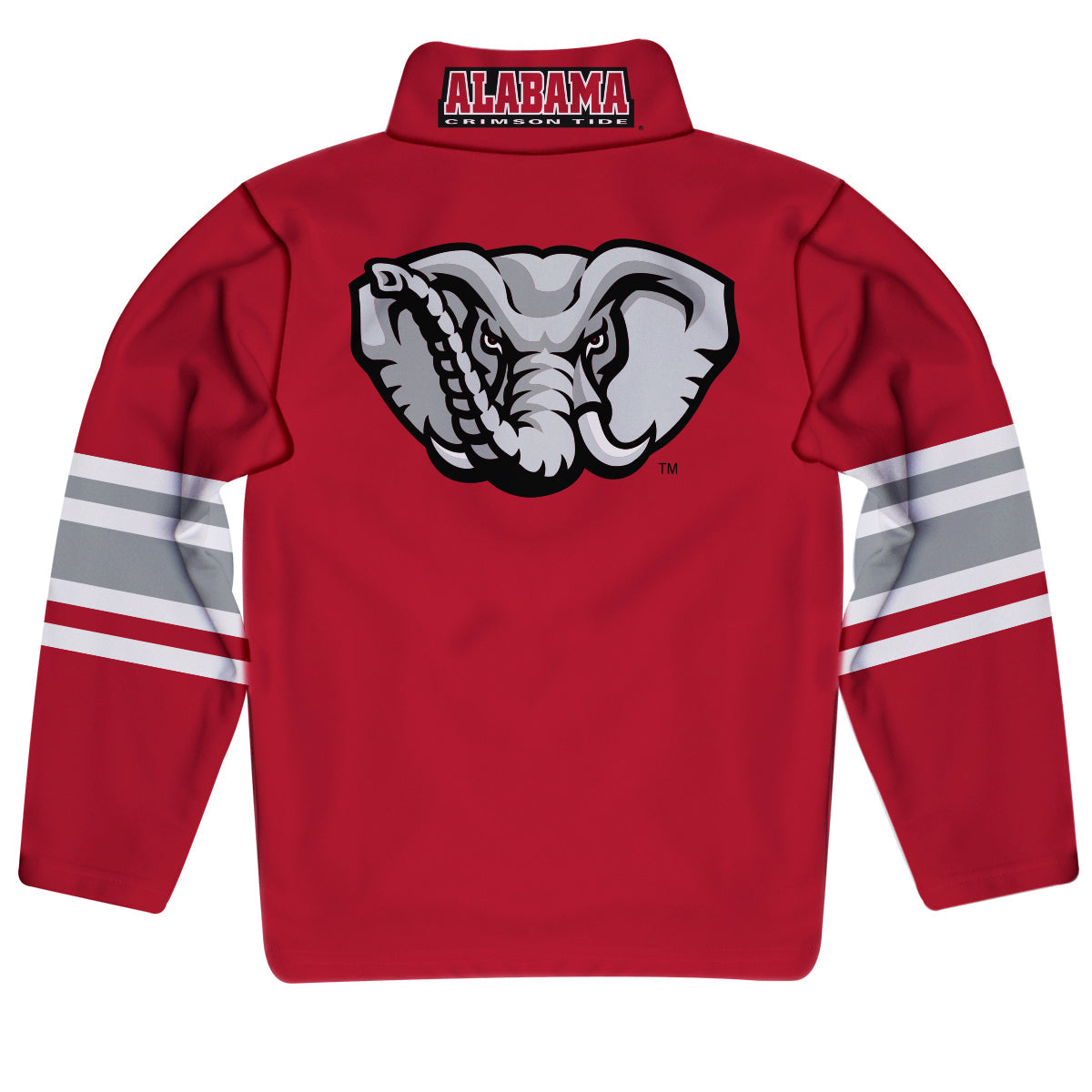 Alabama Crimson Tide Game Day White Quarter Zip Pullover for Infants Toddlers by Vive La Fete