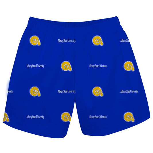 Albany State Rams ASU Boys Game Day Elastic Waist Classic Play Blue Pull On Shorts