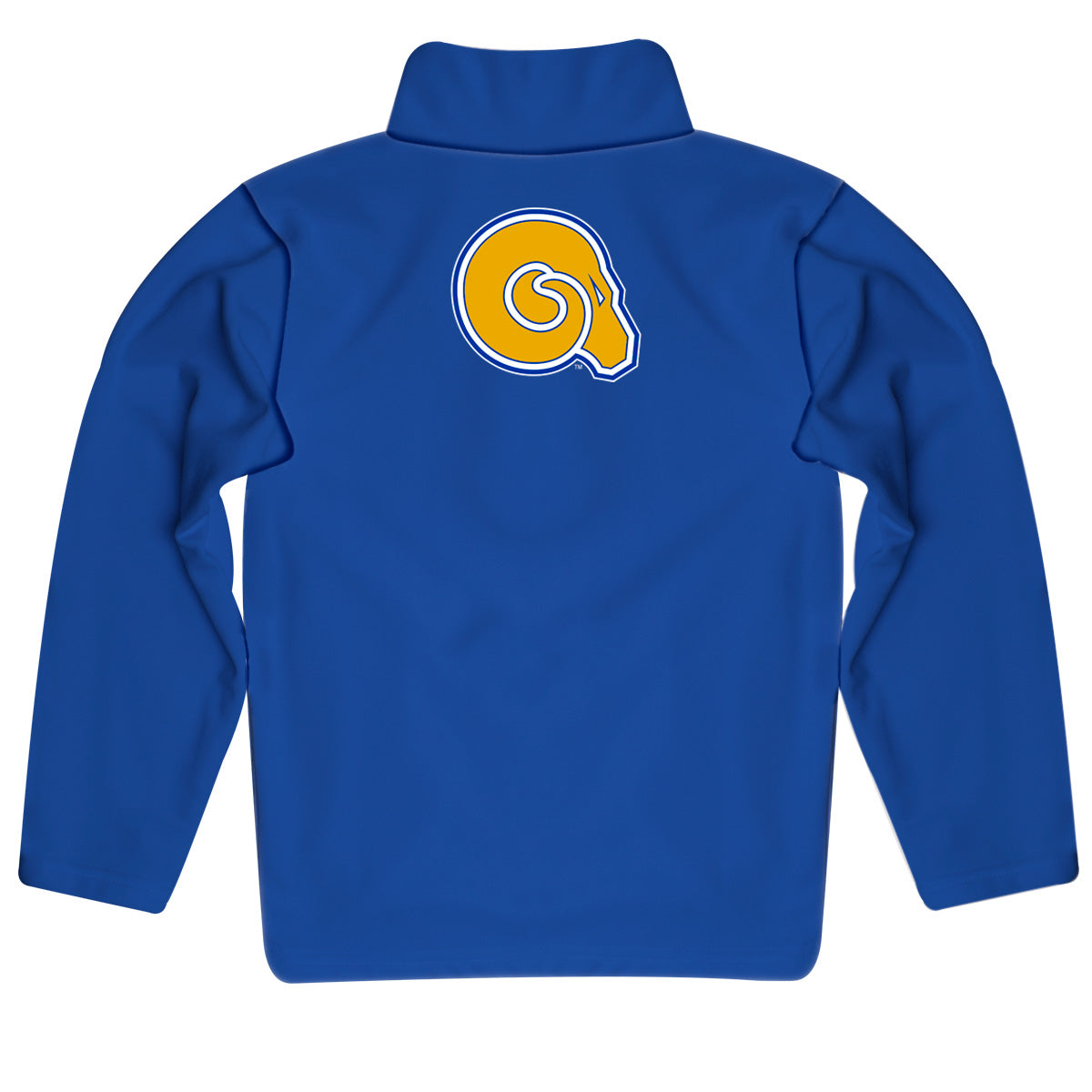 Albany State Rams ASU Game Day Solid Blue Quarter Zip Pullover for Infants Toddlers by Vive La Fete