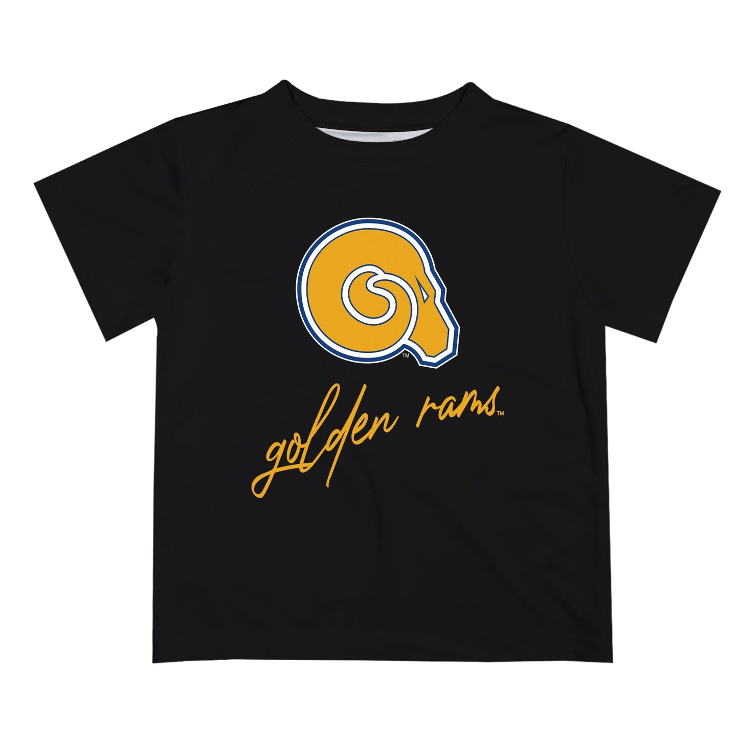 Albany State Rams Vive La Fete Script V1 Black Short Sleeve Tee Shirt