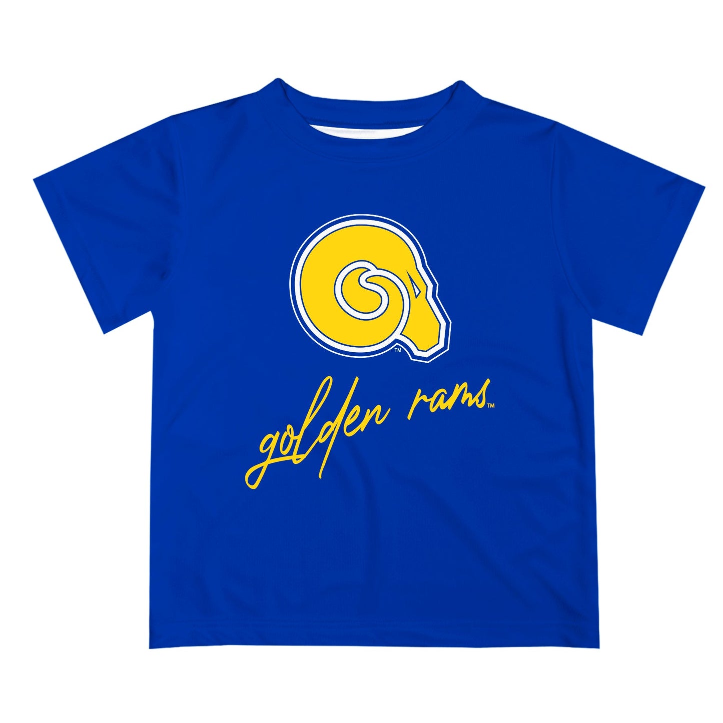 Albany State Rams Vive La Fete Script V1 Blue Short Sleeve Tee Shirt