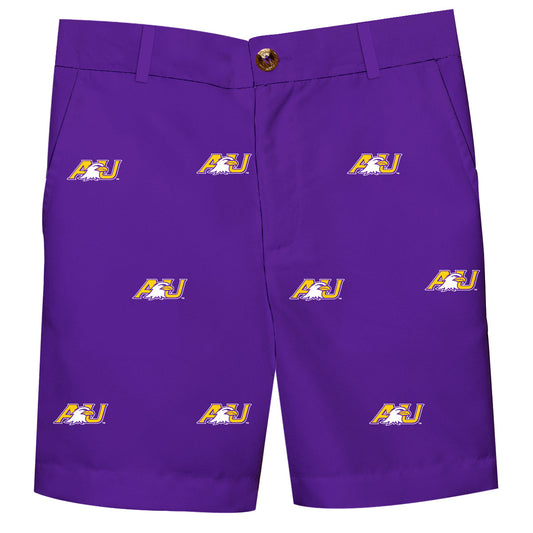 Ashland University AU Eagles Boys Game Day Purple Structured Shorts